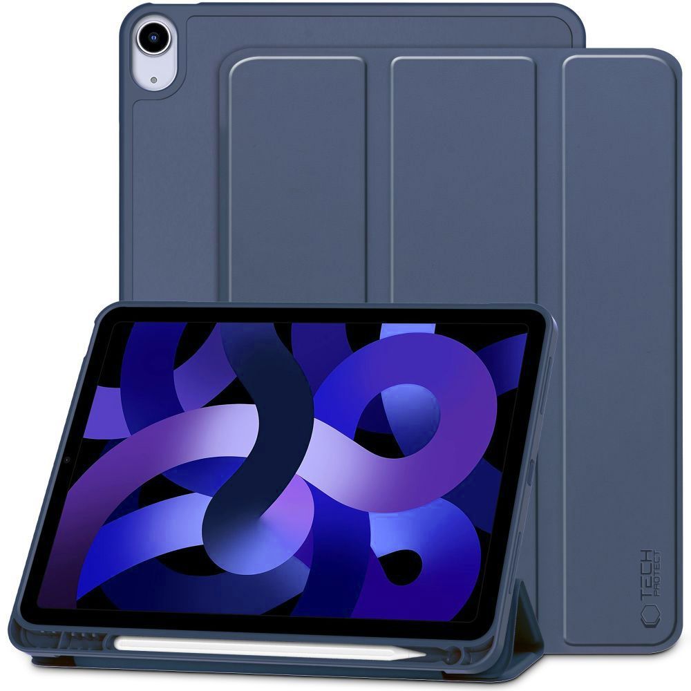 Tech-Protect SmartCase Pen atverams vāciņš iPad Air 10.9 (2020/2022) / 11 (2024), zils