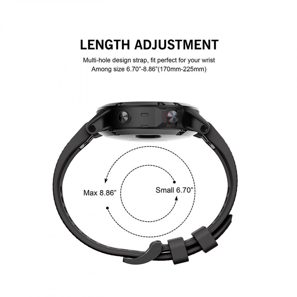 Tech-Protect siksniņa Garmin Fenix 5 / 6 / 6 Pro / 7, melna