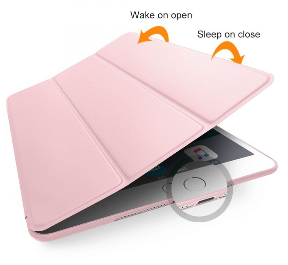 Tech-Protect SmartCase iPad 9.7\'\' (2017/2018) atverams vāciņš, rozā