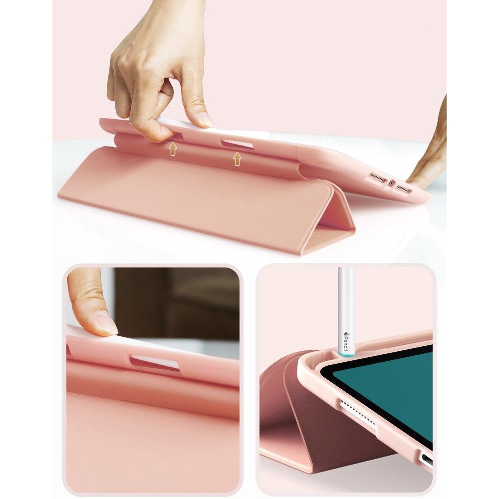 Tech-Protect iPad 10.2\" (2019-2021) atverams vāciņš maciņš grāmatiņa SC Pen, melns
