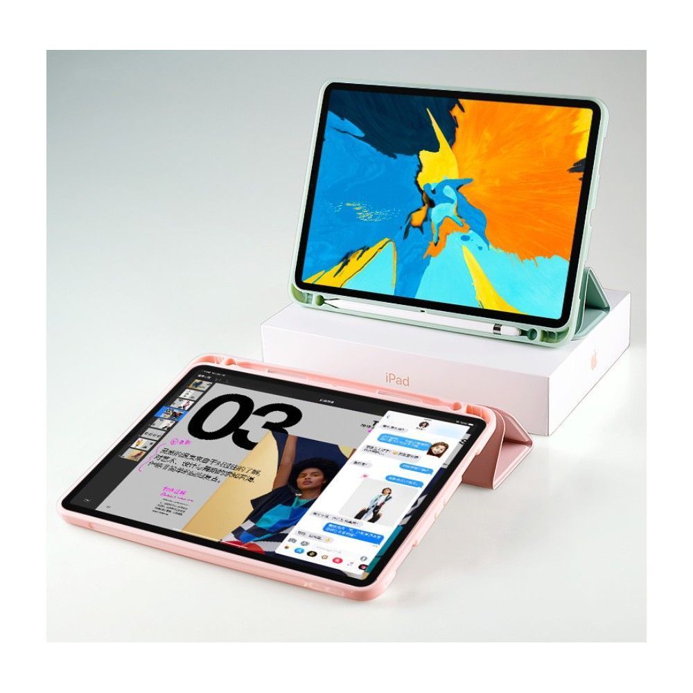 Tech-Protect iPad 10.2\" (2019-2021) atverams vāciņš maciņš grāmatiņa SC Pen, melns