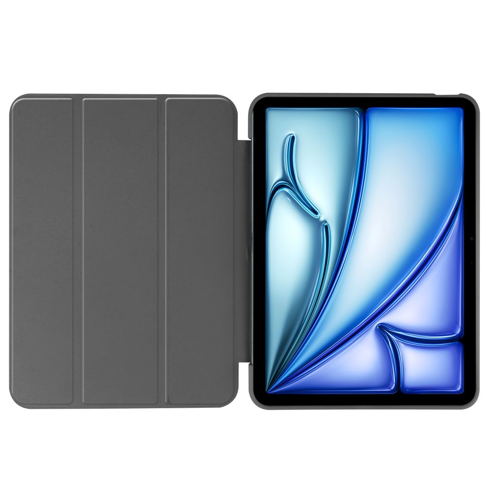 Tech-Protect iPad Air 10.9\" (2020-2022) / 11\" (2024) atverams vāciņš maciņš grāmatiņa SmartCase, melns