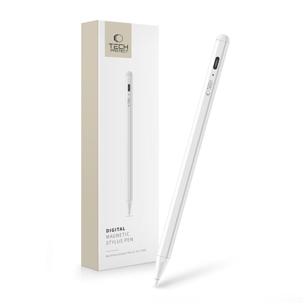 Tech-Protect Digital Stylus magnētiskais irbulis iPad planšetdatoram, balts