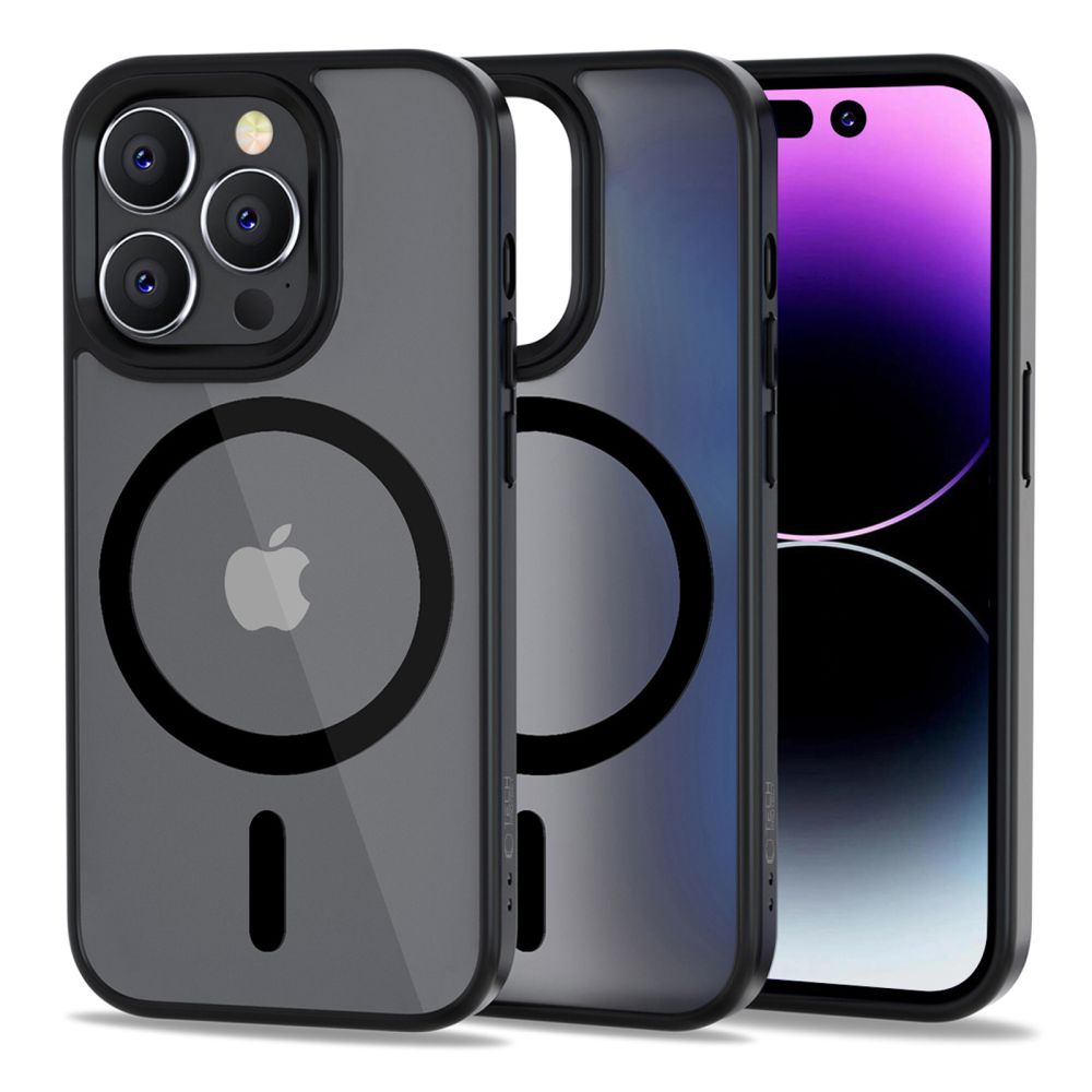 Tech-Protect iPhone 14 Pro vāciņš MagMat MagSafe, matēts melns
