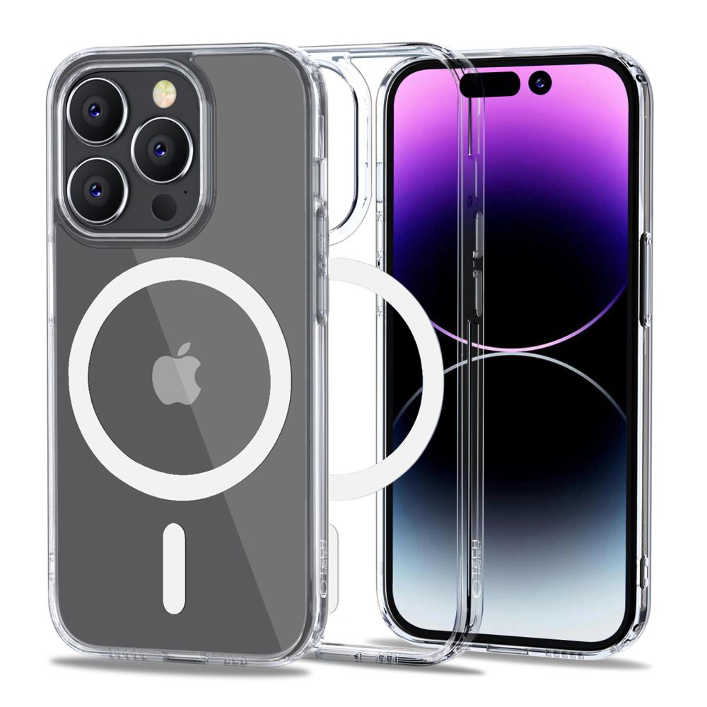 Tech-Protect iPhone 14 Pro Max vāciņš FlexAir Hybrid MagSafe, caurspīdīgs