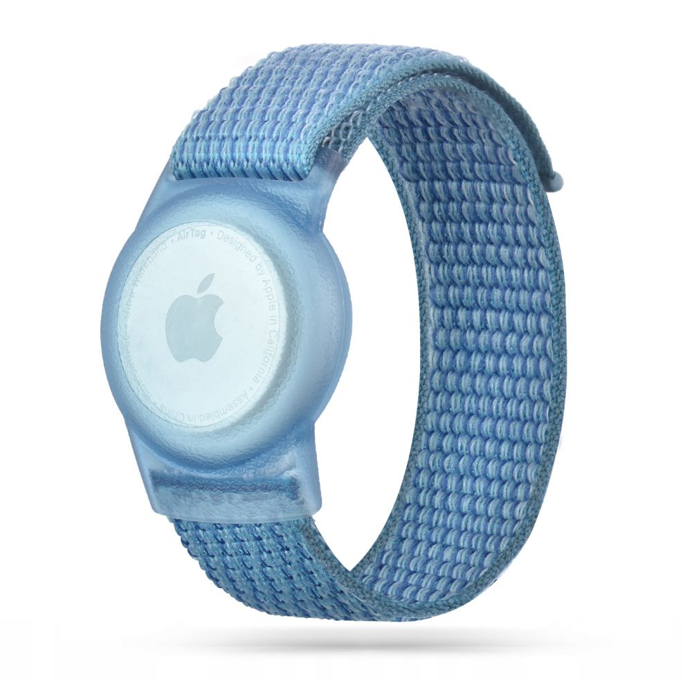 Tech-Protect Nylon Strap bērnu aproce priekš Apple AirTag, zila