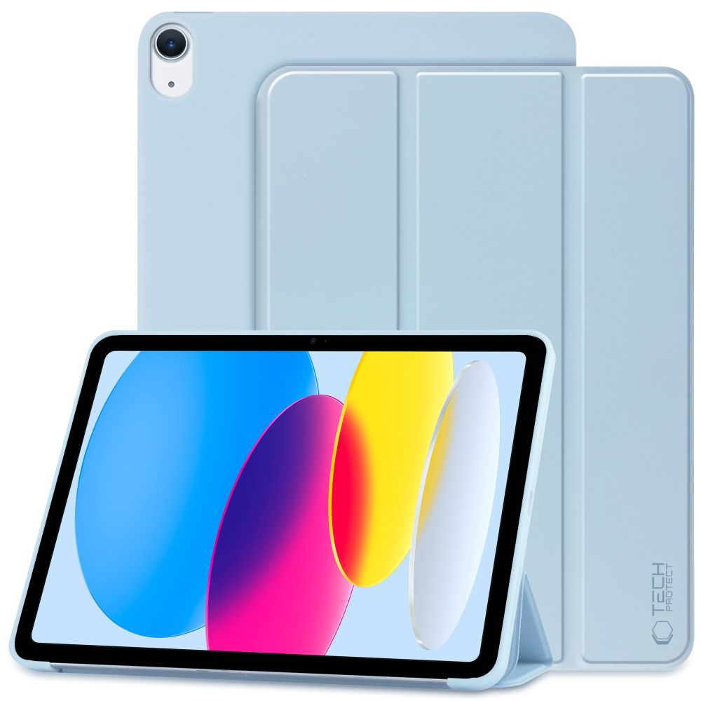 Tech-Protect SmartCase atverams vāciņš iPad 10.9" 2022, gaiši zils