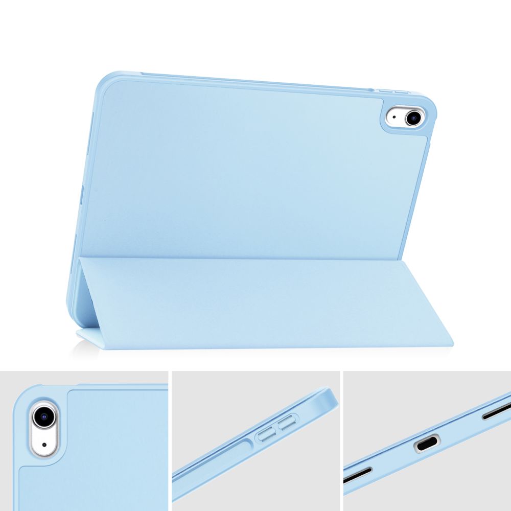 Tech-Protect iPad 10.9\" 2022 atverams vāciņš maciņš grāmatiņa SC Pen, gaiši zils