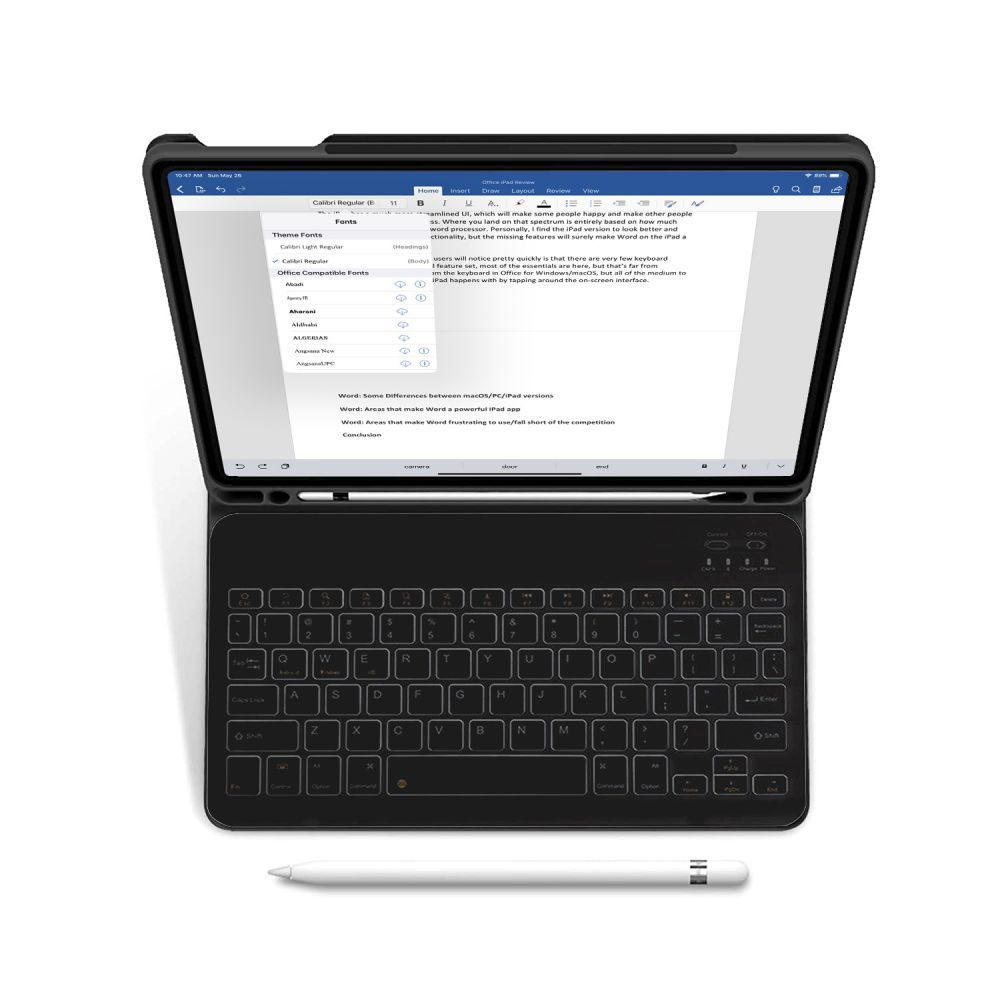 Tech-Protect SC Pen + Keyboard iPad 10.9\" 2022 atverams vāciņš maciņš grāmatiņa ar tastatūru, melns