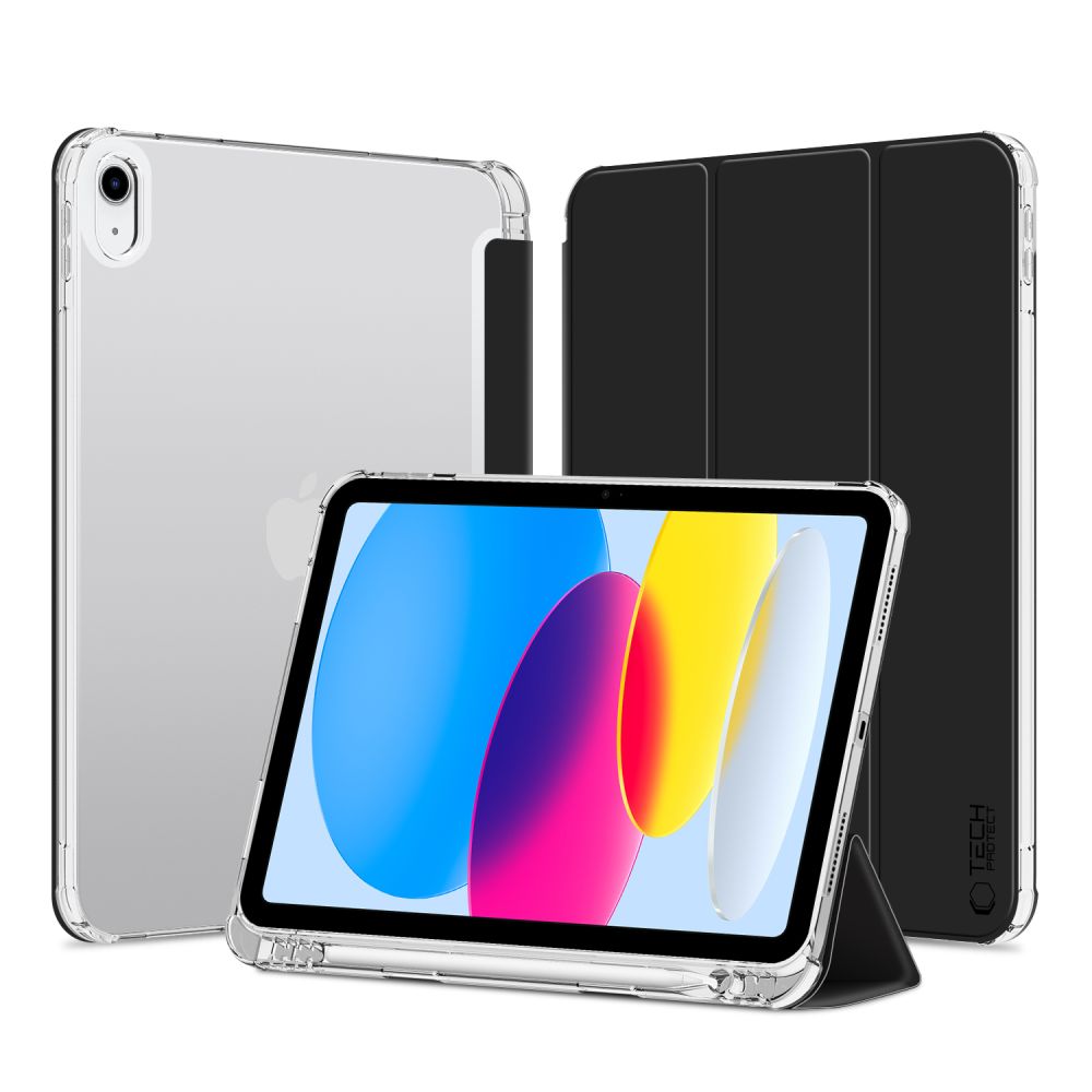 Tech-Protect SC Pen Hybrid atverams vāciņš iPad 10.9" (2022), melns