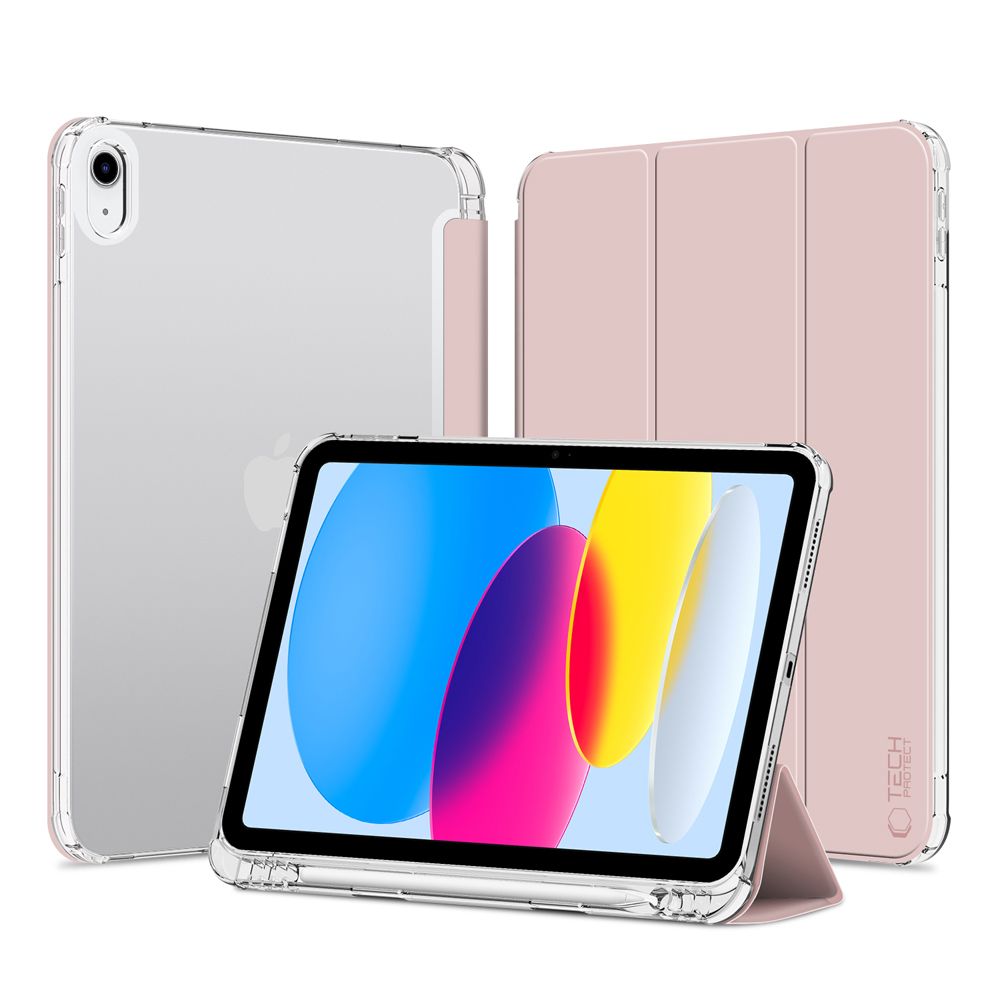 Tech-Protect SC Pen Hybrid atverams vāciņš iPad 10.9" (2022) rozā