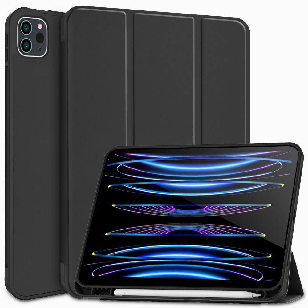 Tech-Protect iPad Pro 11" (2020-2022) atverams vāciņš maciņš grāmatiņa SC Pen, melns