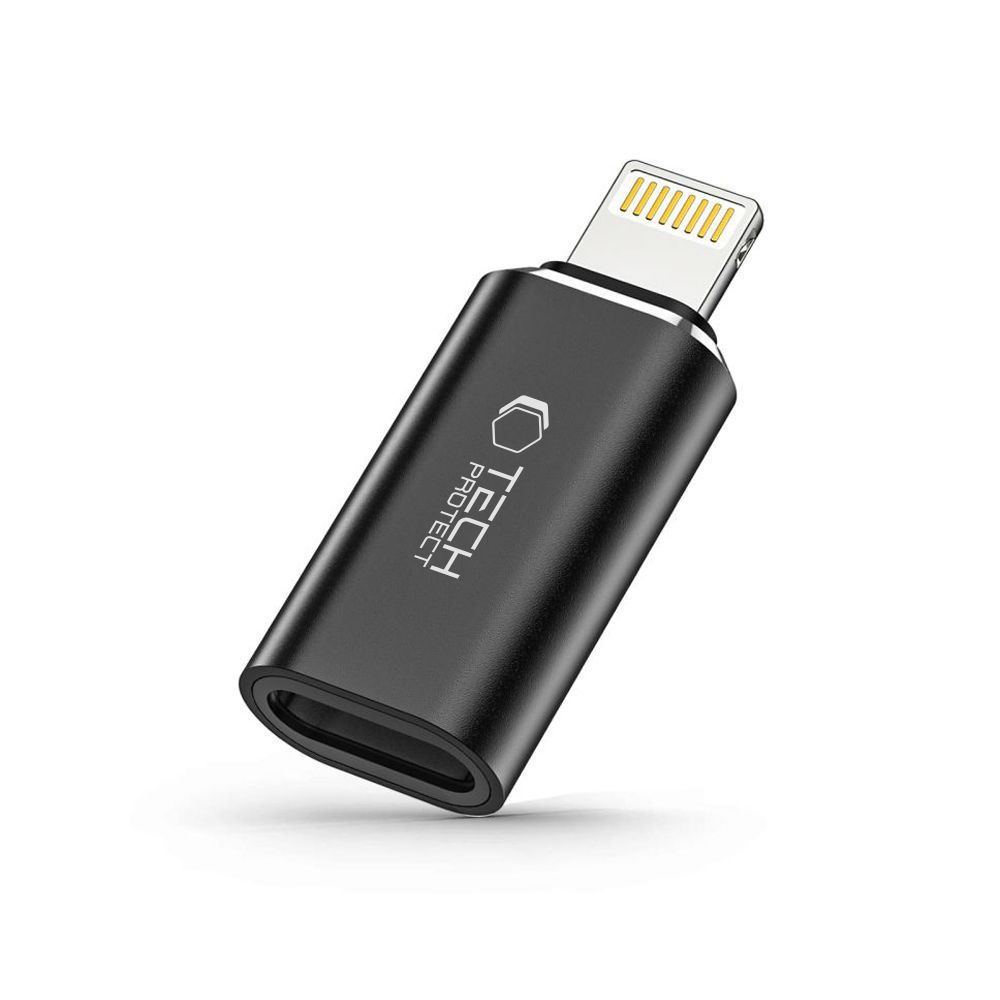 Tech-Protect UltraBoost Lightning (M) / USB-C (F) pāreja, melna
