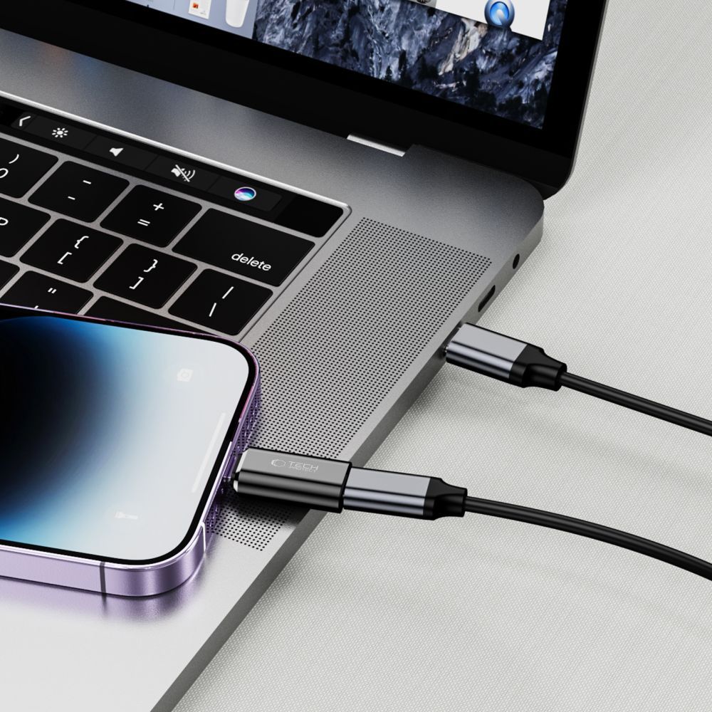 Tech-Protect UltraBoost Lightning (M) / USB-C (F) pāreja, melna