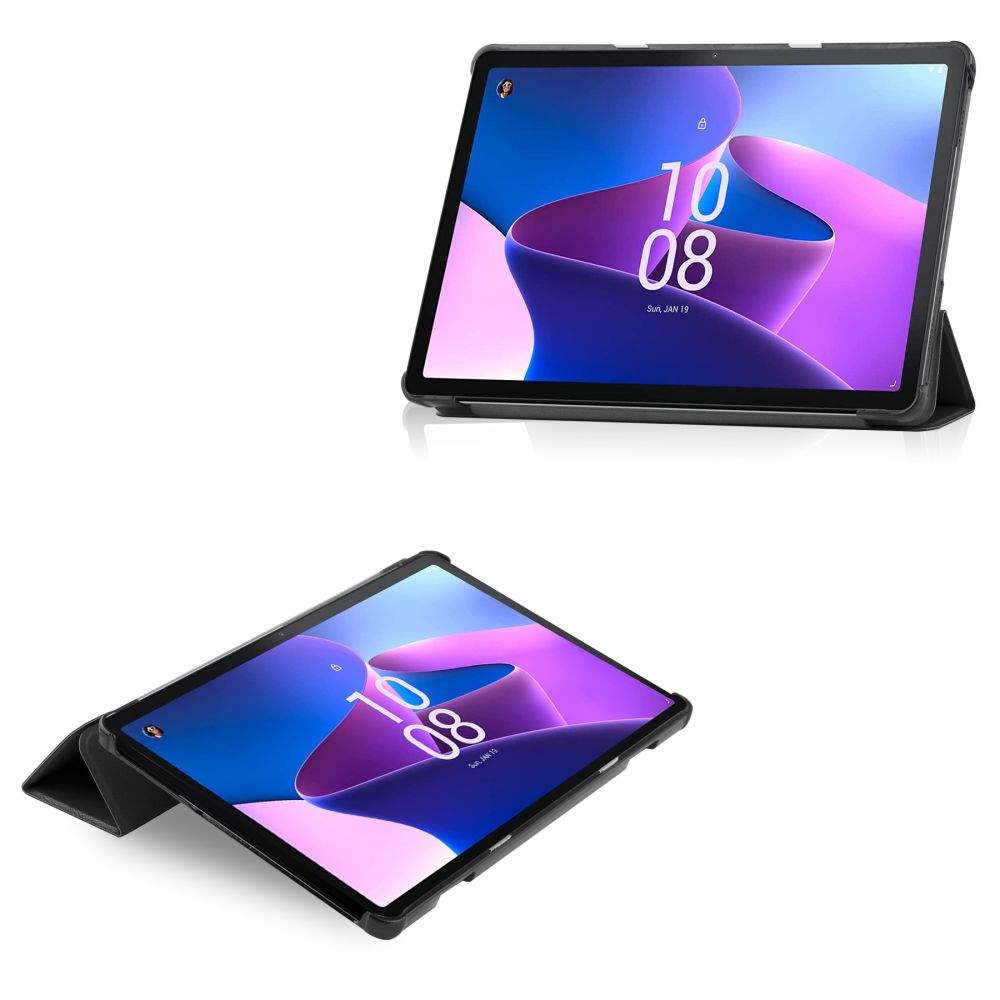 Tech-Protect Lenovo Tab M10 (3rd Gen) 10.1 atverams vāciņš maciņš grāmatiņa SmartCase, melns