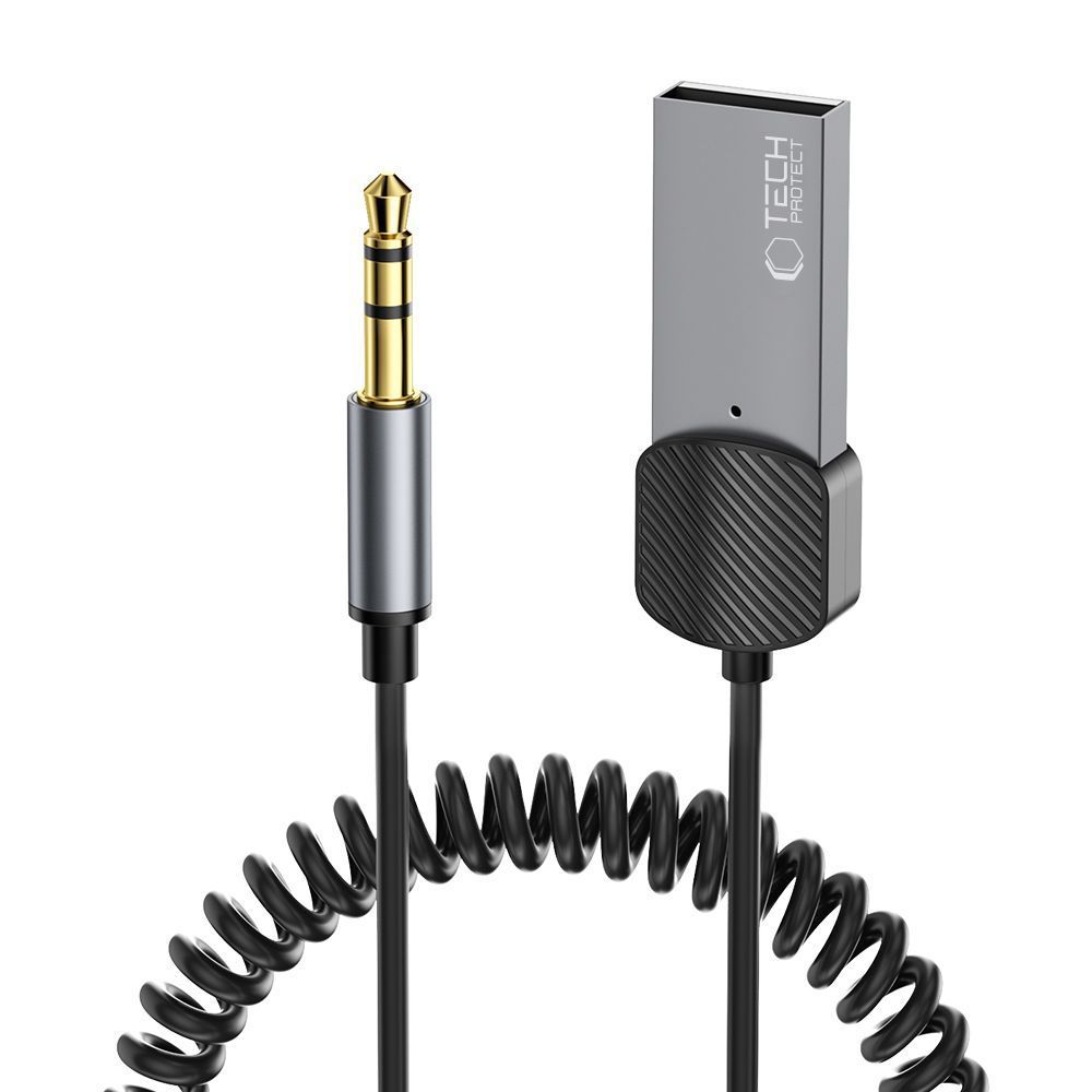 Tech-Protect UltraBoost Bluetooth audio adapteris 3.5mm Jack, pelēks
