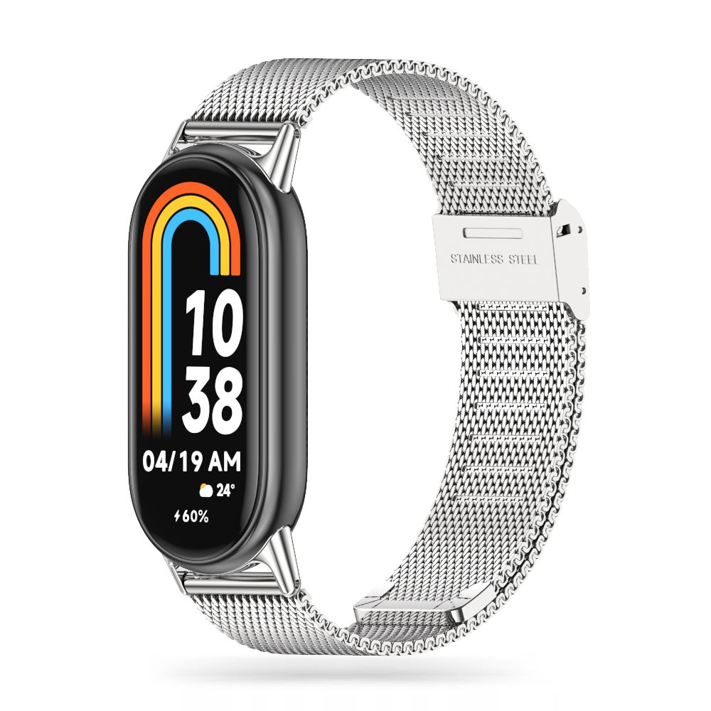 Tech-Protect Xiaomi Smart Band 8 / 8 NFC siksniņa MilaneseBand, sudraba
