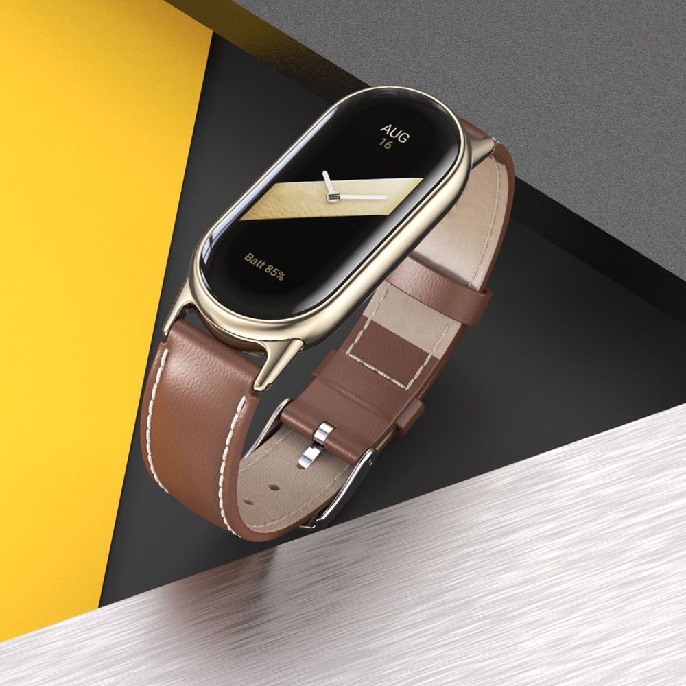 Tech-Protect Xiaomi Smart Band 8 / 8 NFC siksniņa Leatherfit, melna