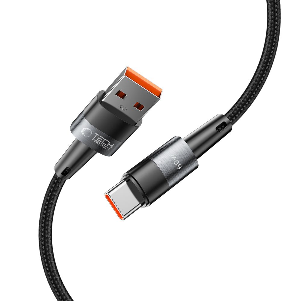 Tech-Protect UltraBoost USB-C / USB-A kabelis 66W 6A 0.25m, pelēks