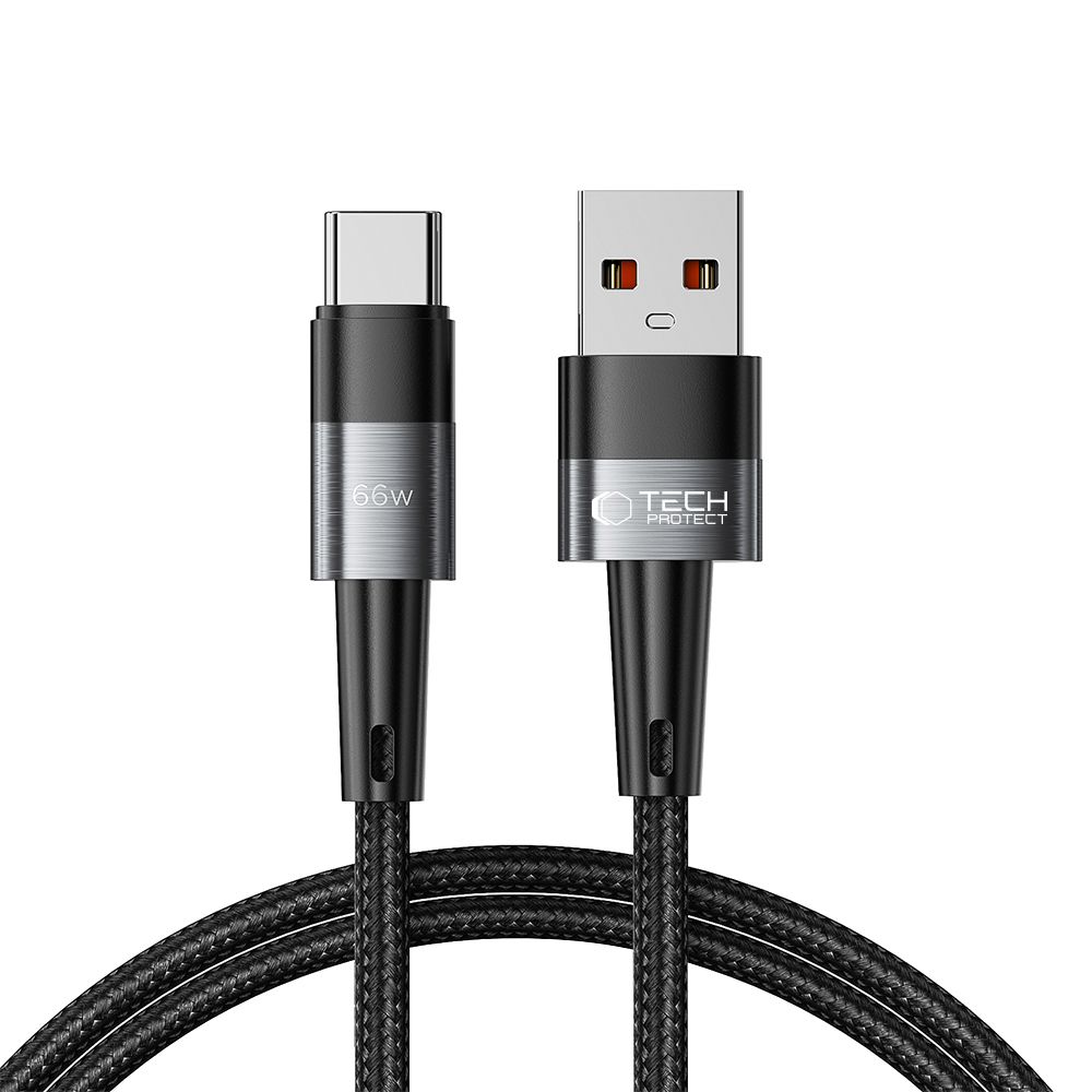 Tech-Protect UltraBoost USB-C / USB-C kabelis 66W 6A 1m, pelēks