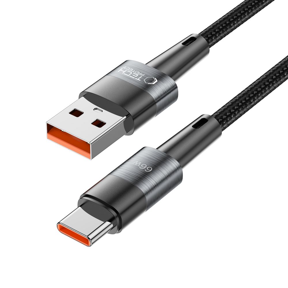 Tech-Protect UltraBoost USB-C / USB-C kabelis 66W 6A 1m, pelēks