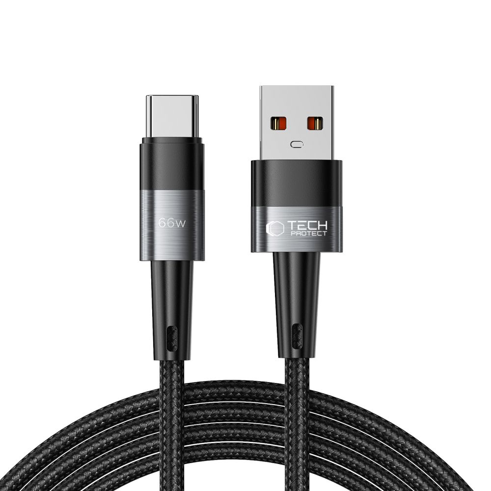 Tech-Protect UltraBoost USB-C / USB-C kabelis 66W 6A 2m, pelēks