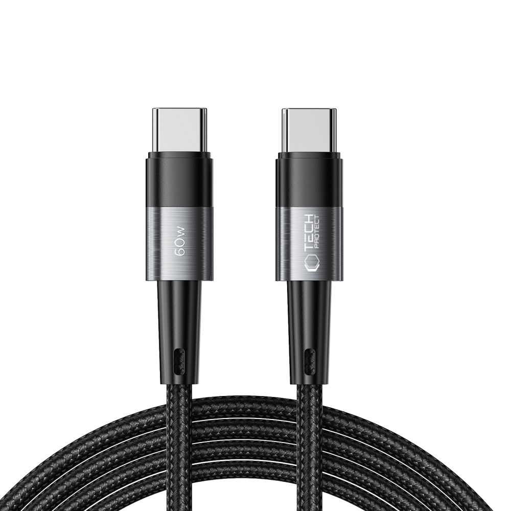 Tech-Protect UltraBoost USB-C / USB-C PD 60W 3A kabelis (2m), pelēks