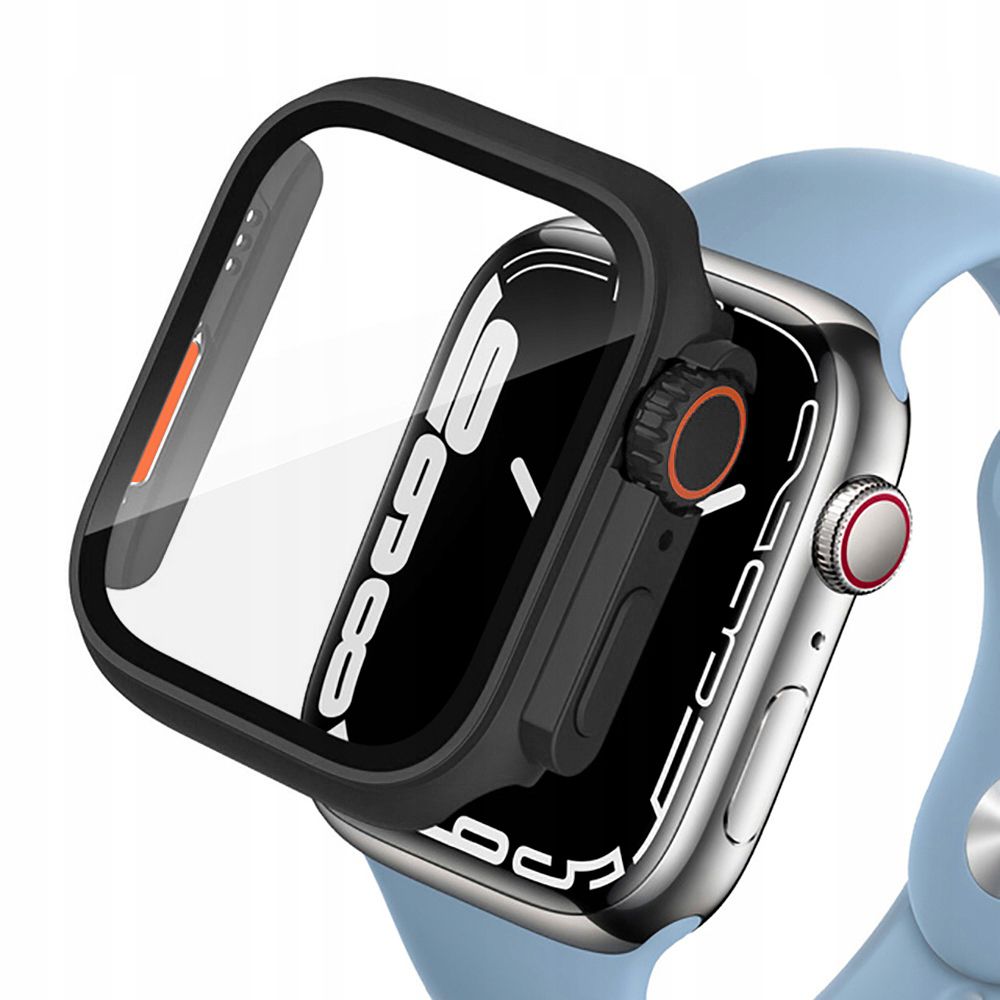 Tech-Protect Defense360 maciņš Apple Watch 4 / 5 / 6 / SE (44mm), melns/oranžs