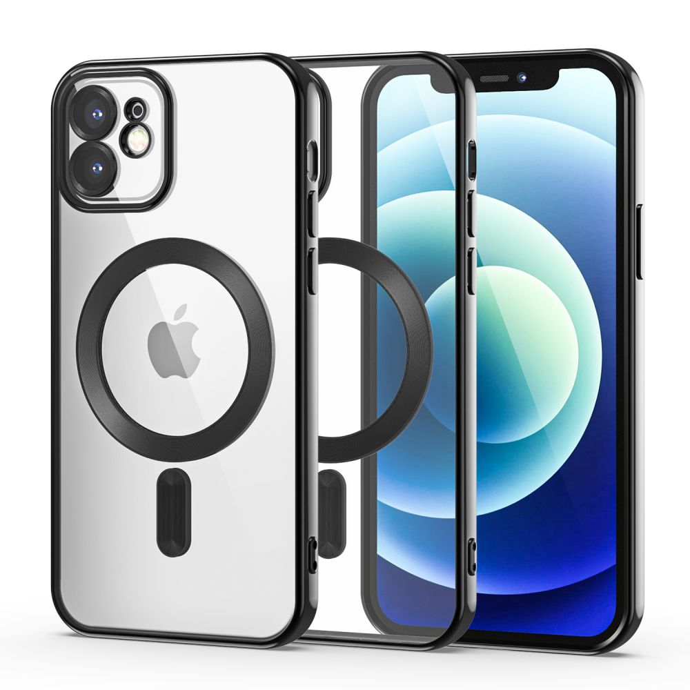 Tech-Protect iPhone 12 vāciņš MagShine Line MagSafe, melns