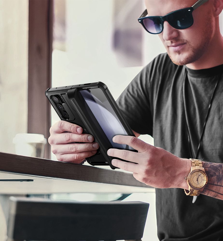 Tech-Protect Samsung Galaxy Z Fold 5 vāciņš Kevlar Pro Pen, melns