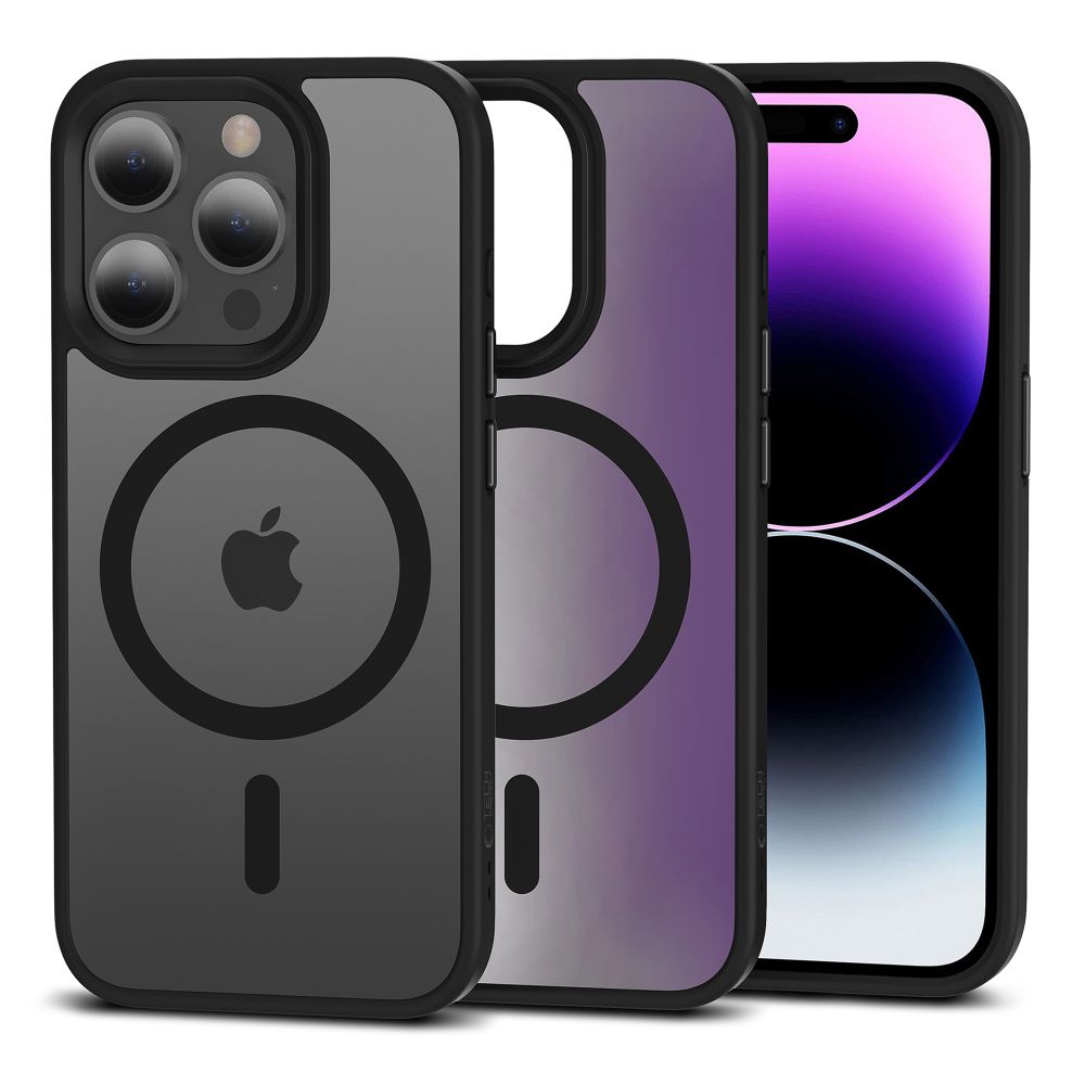 Tech-Protect iPhone 15 Pro Max vāciņš MagMat MagSafe, matēts melns