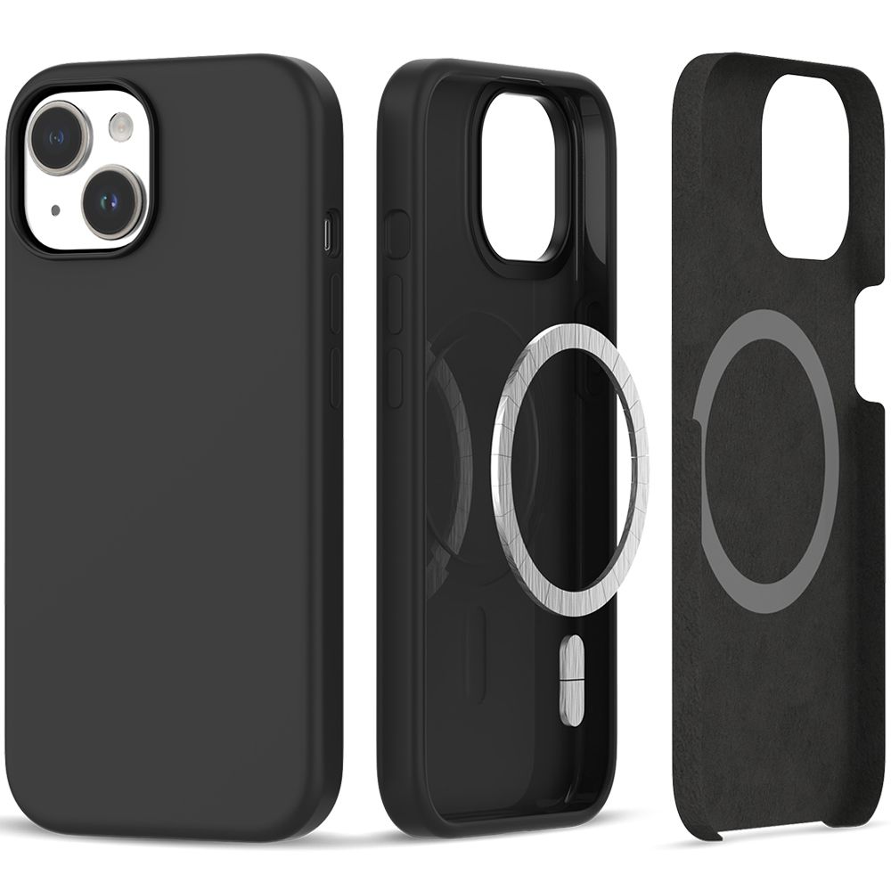Tech-Protect Silicone MagSafe vāciņš iPhone 15, Matte Black