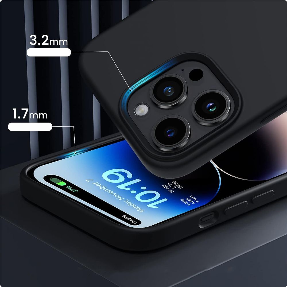 Tech-Protect Silicone MagSafe vāciņš iPhone 15, Matte Black