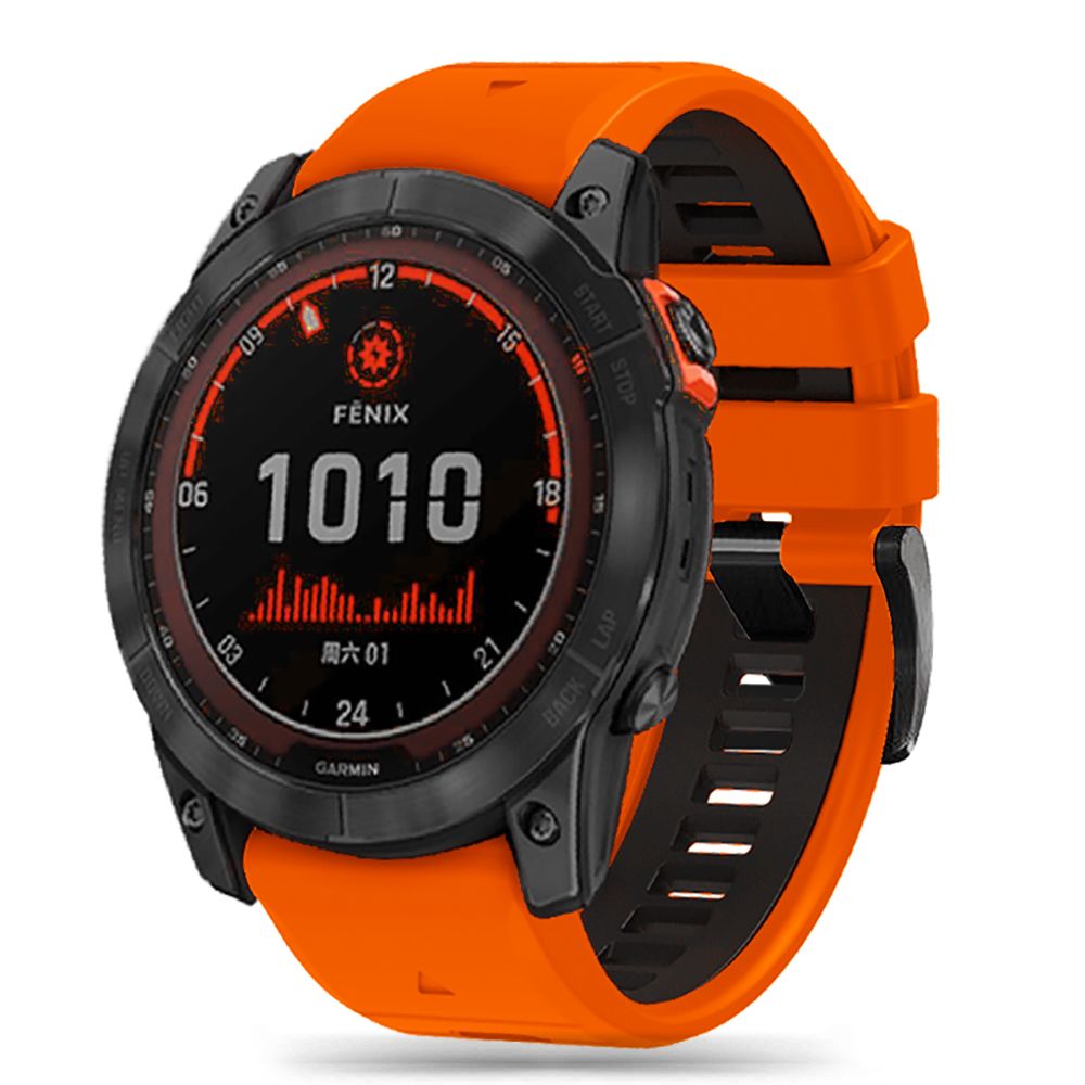 Tech-Protect IconBand Pro siksniņa Garmin Fenix 3 / 5X / 6X / 7X, oranža/melna