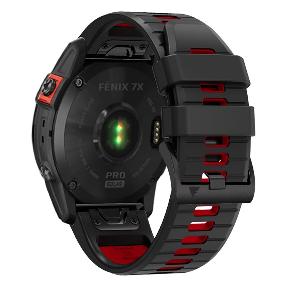 Tech-Protect IconBand Pro siksniņa Garmin Fenix 3 / 5X / 6X / 7X, melna/sarkana