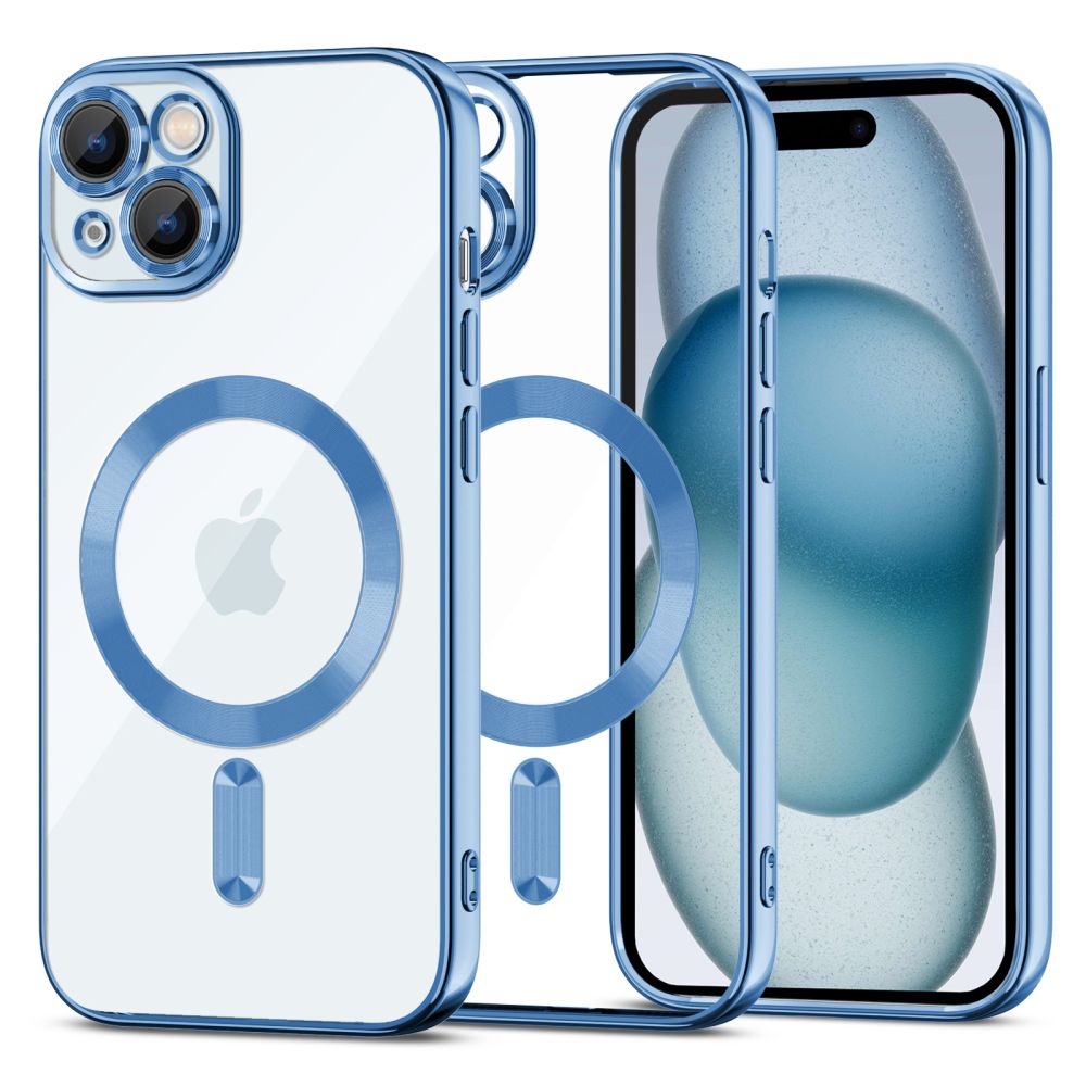 Tech-Protect MagShine Line MagSafe vāciņš iPhone 15, zils