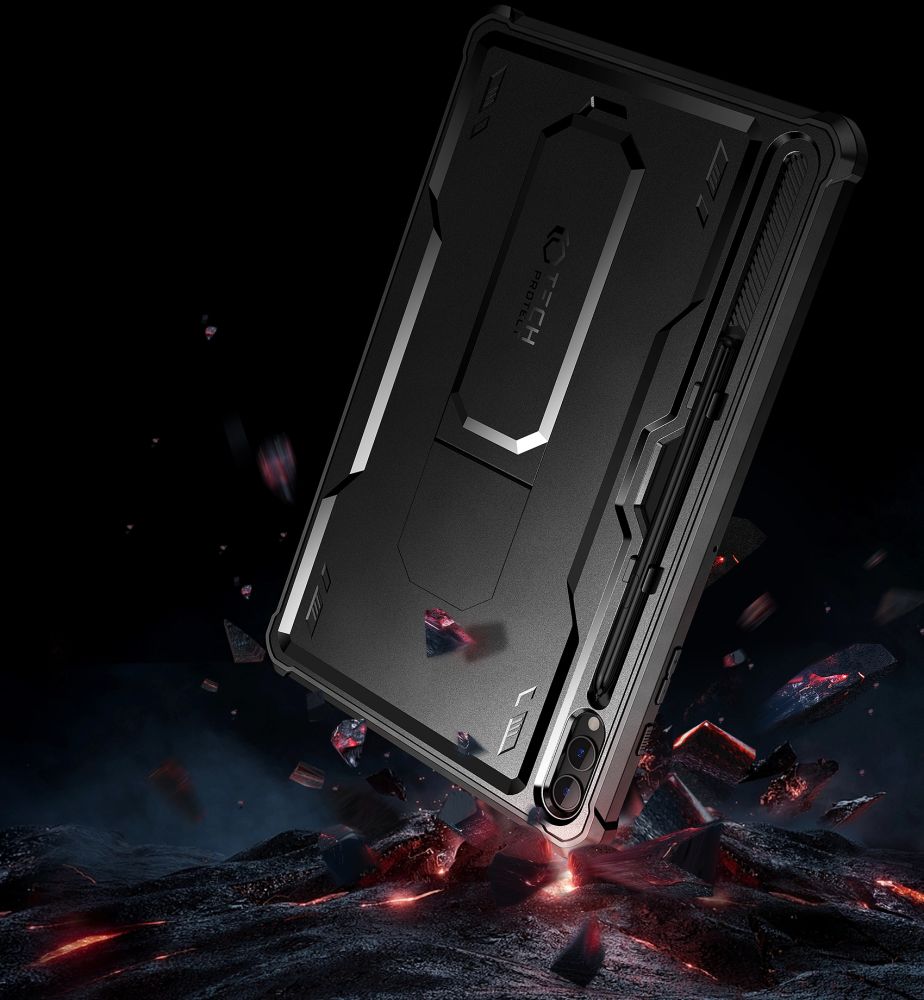Tech-Protect Samsung Galaxy Tab S9+ 12.4\" vāciņš Kevlar Pro, melns