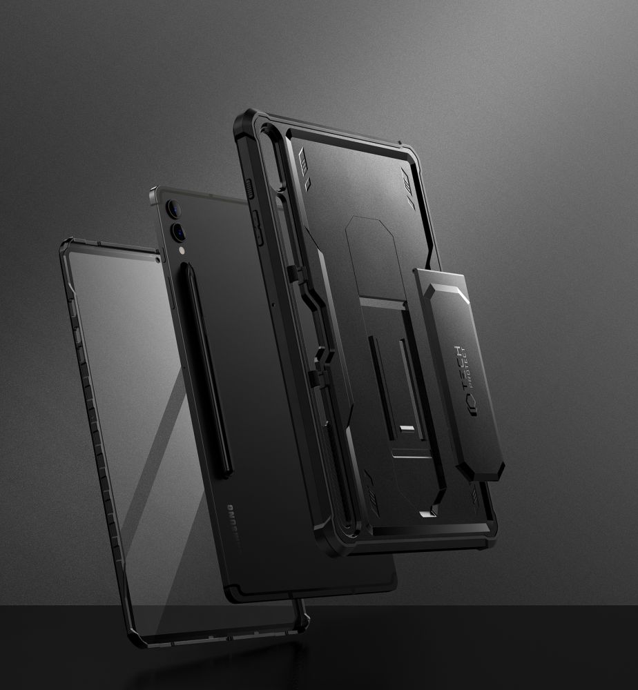 Tech-Protect Samsung Galaxy Tab S9+ 12.4\" vāciņš Kevlar Pro, melns