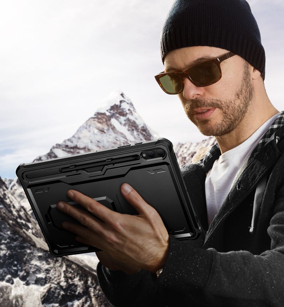Tech-Protect Samsung Galaxy Tab S9+ 12.4\" vāciņš Kevlar Pro, melns