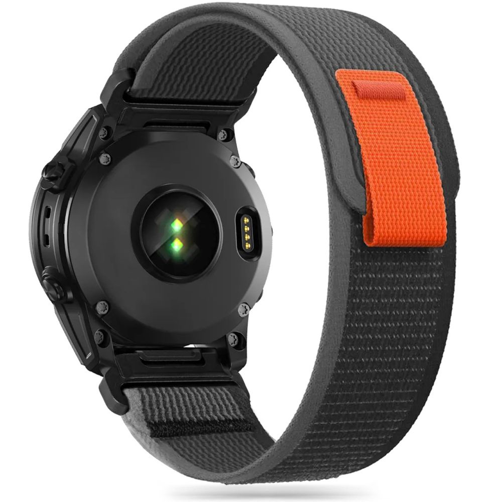 Tech-Protect neilona siksniņa Garmin Fenix 3/5X/6X/7X melna/oranža