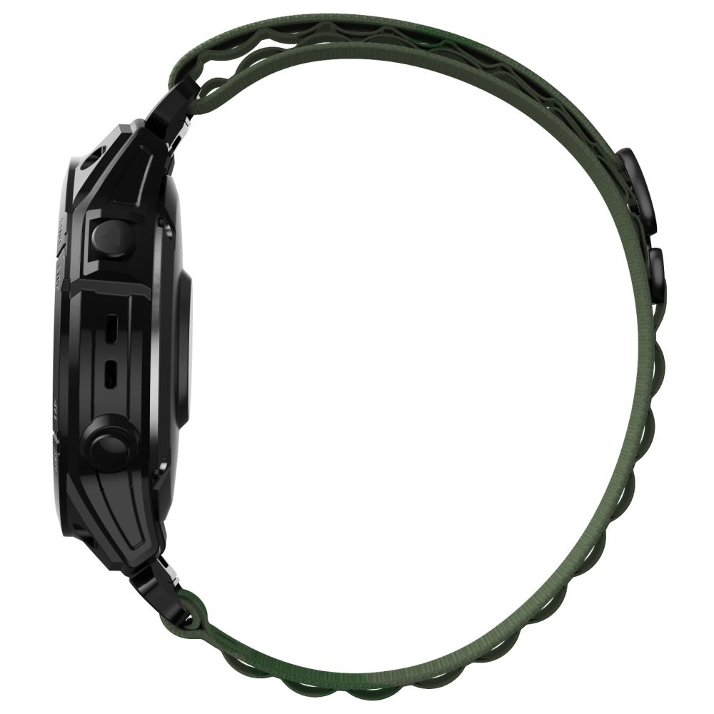 Tech-Protect Nylon Pro siksniņa Garmin Fenix 5 / 6 / 7, tumši zaļa