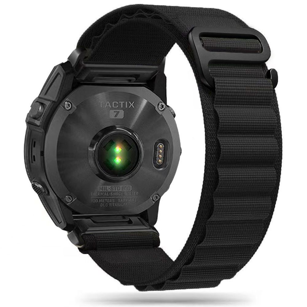 Tech-Protect Nylon Pro siksniņa Garmin Fenix 3 / 5X / 6X / 7X, melna