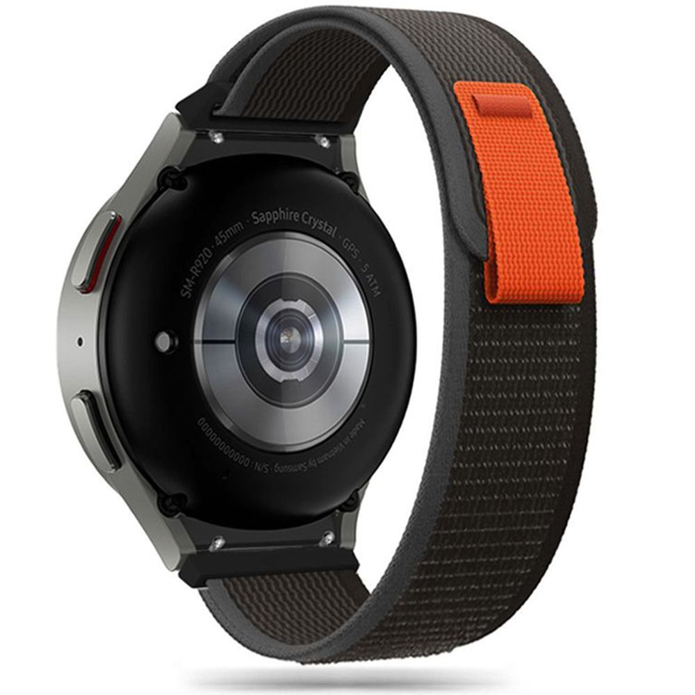 Tech-Protect Samsung Galaxy Watch 4 / 5 / 6 / 7 / FE neilona siksniņa, melna/oranža