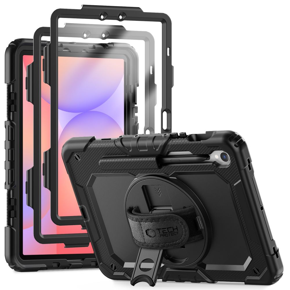 Tech-Protect Solid360 vāciņš Samsung Galaxy Tab S9 FE 10.9", melns