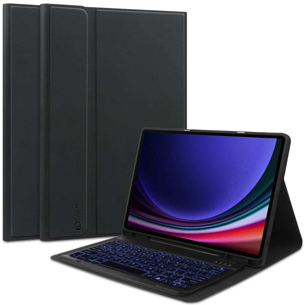 Tech-Protect SC Pen tastatūras vāciņš Galaxy Tab S9 FE+ 12.4" melns