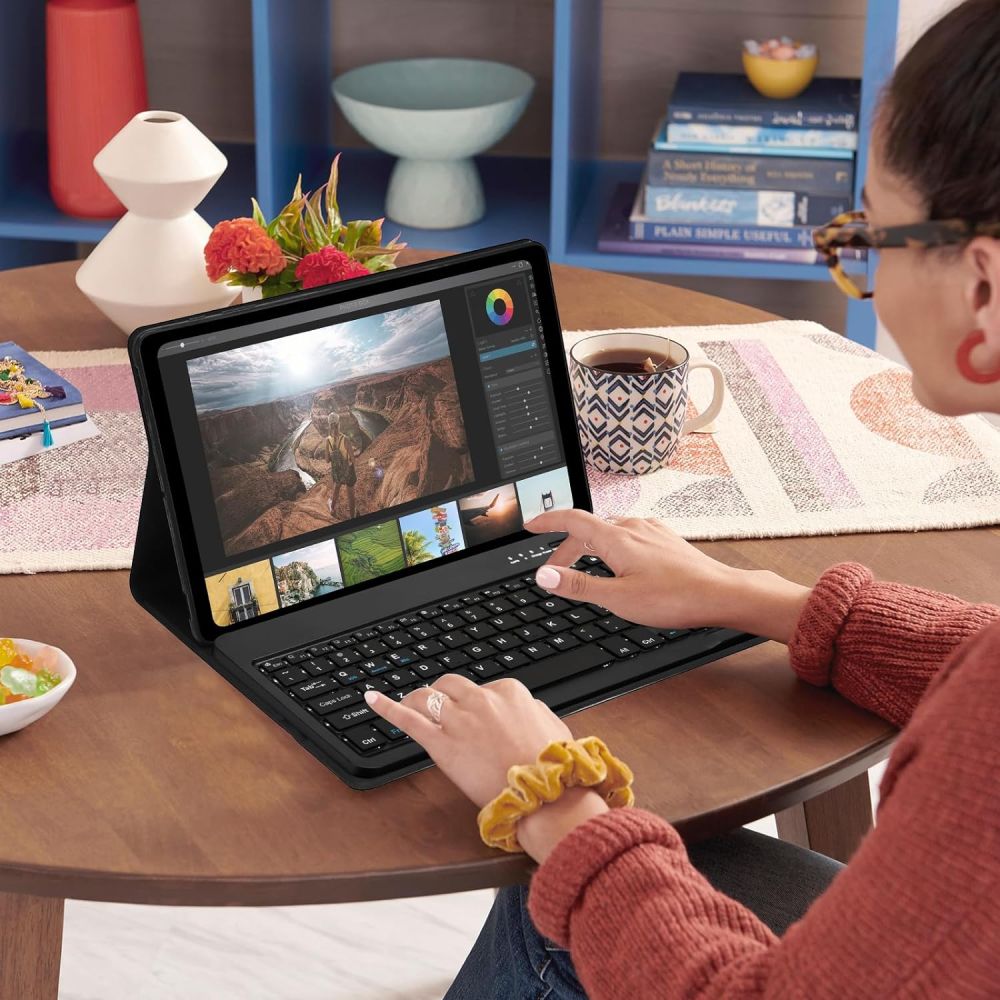 Tech-Protect SC Pen tastatūras vāciņš Galaxy Tab S9 FE+ 12.4\" melns