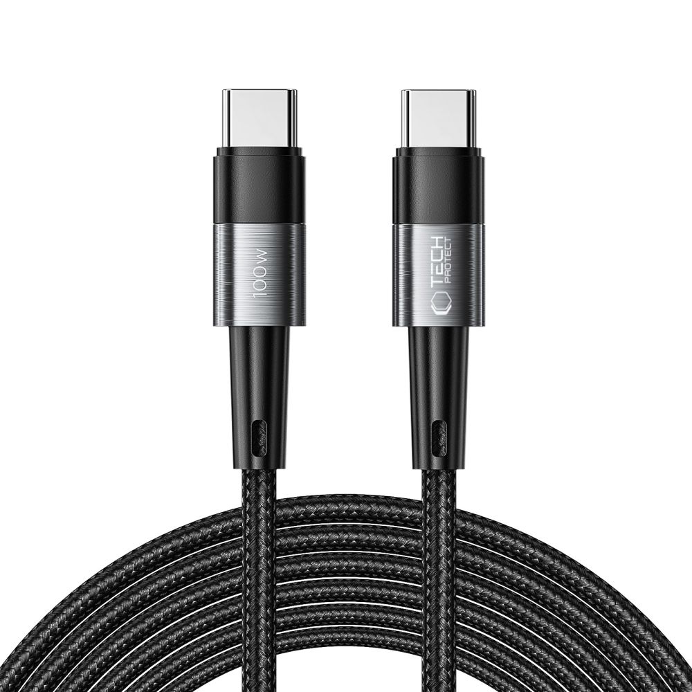 Tech-Protect UltraBoost USB-C / USB-C PD kabelis 100W 5A 3m, pelēks