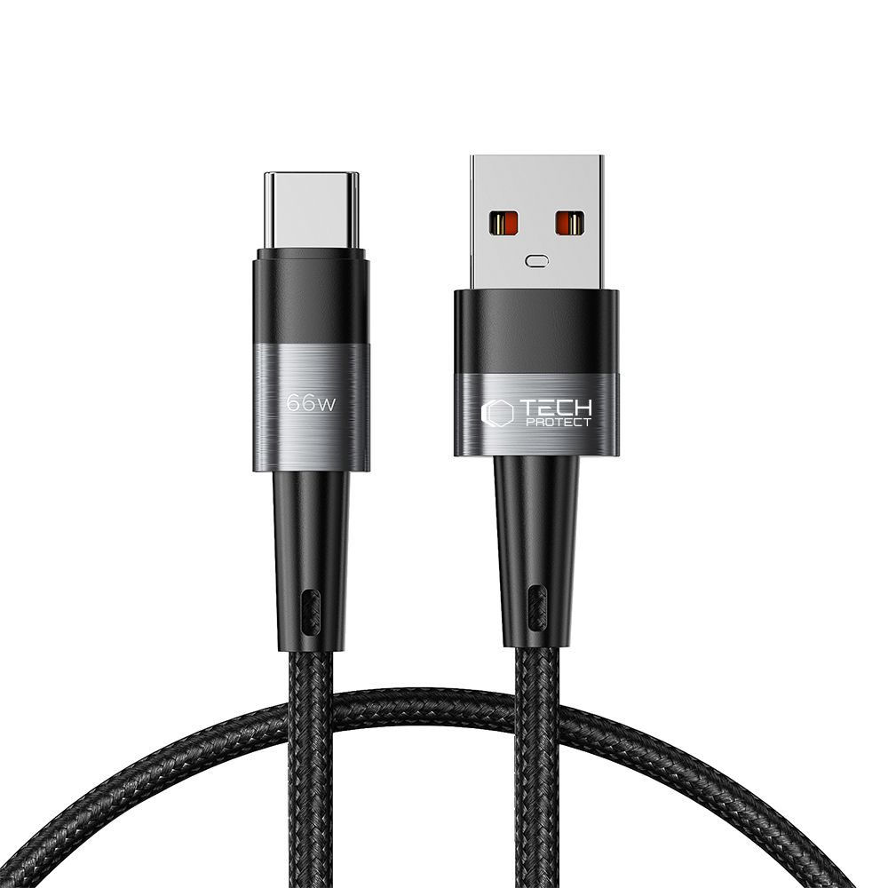 Tech-Protect UltraBoost USB-A uz USB-C kabelis 66W 0.5m pelēks
