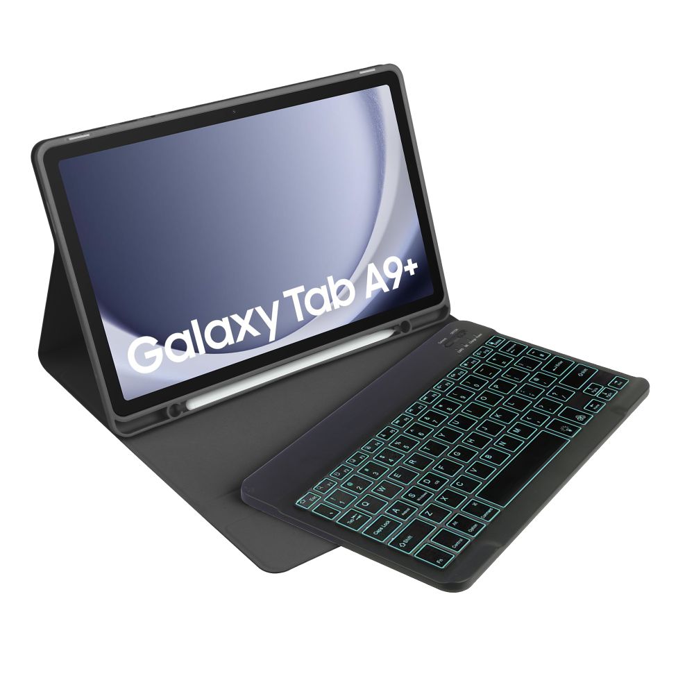 Samsung Galaxy Tab A9+ Plus (SM-X210, X215, X216B) Tech-Protect SC Pen Case Cover with Bluetooth Keyboard, Black |...