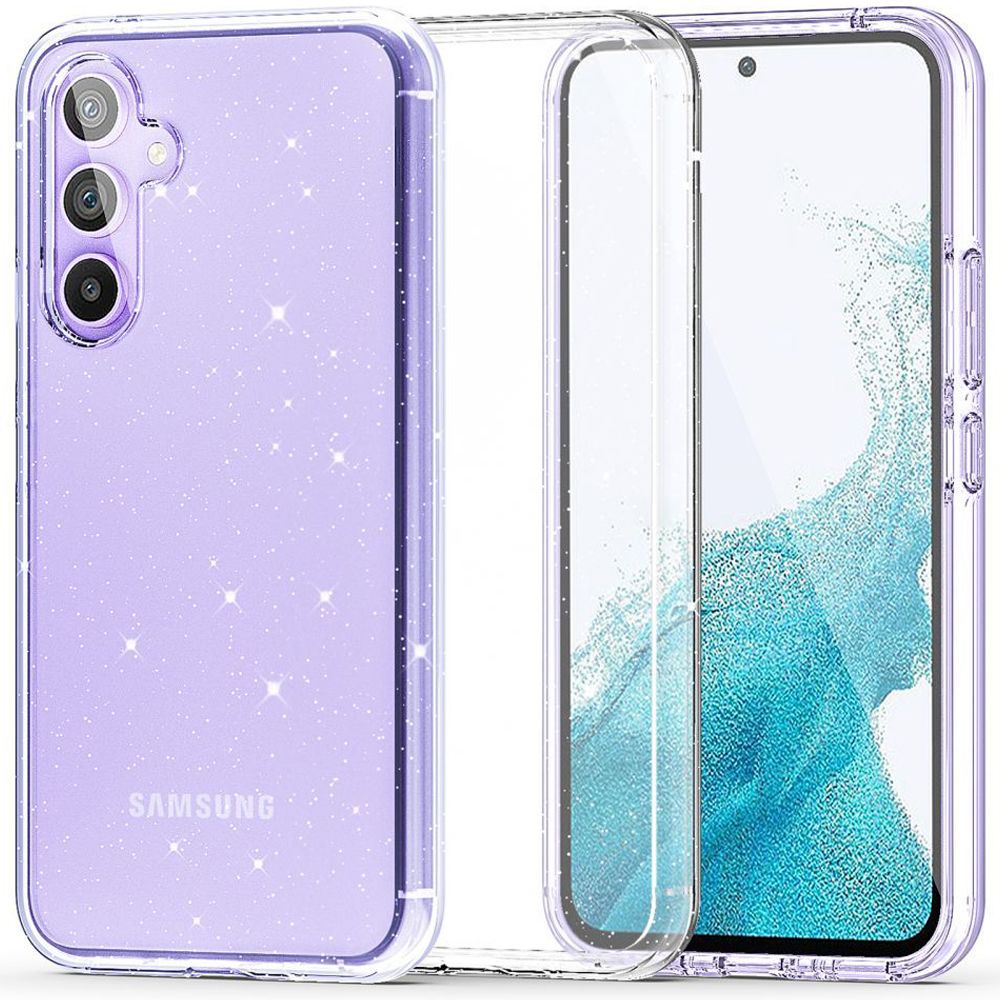 Tech-Protect Samsung Galaxy S23 FE vāciņš FlexAir Hybrid, caurspīdīgs ar spīdumiem